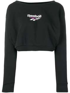 Reebok укороченная толстовка с принтом логотипа