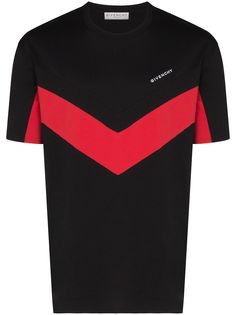 Givenchy футболка с контрастной вставкой