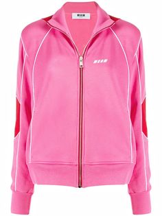 MSGM спортивная куртка на молнии со вставками