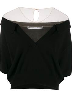 Alexander Wang укороченный топ с открытыми плечами