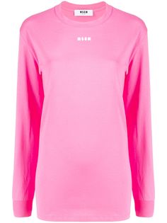 MSGM футболка с длинными рукавами и логотипом