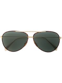 Celine Eyewear солнцезащитные очки-авиаторы черепаховой расцветки