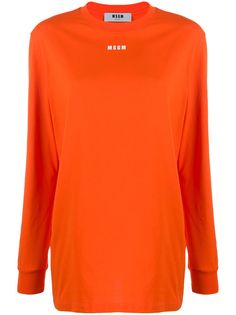 MSGM футболка с длинными рукавами и логотипом