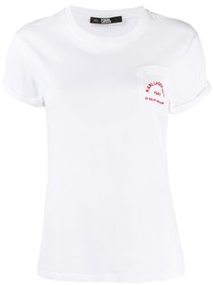 Karl Lagerfeld футболка с принтом на кармане