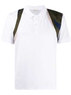 Alexander McQueen рубашка-поло с асимметричной аппликацией