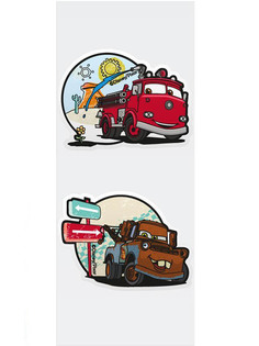 Игрушка Наклейка для ванной Paterra Тачки Грузовички 2шт 407-041