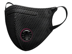 Маска Maskers анатомическая медицинская трехслойная NF с клапаном №1 Black 20181026