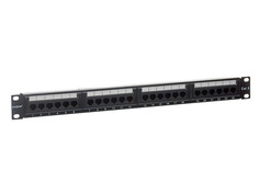 Коммутационная панель Патч-панель ExeGate UTP 19 cat.6 24 port Black EX281080RUS