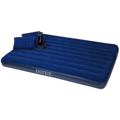 Надувной матрас Intex Classic 152x203x22cm + 2 подушки + насос 68765