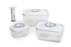 Набор вакуумных контейнеров Status VAC-Glass-Set White