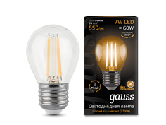 Лампочка Gauss LED Filament Globe E27 7W 2700K 105802107