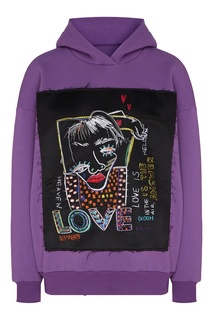 Фиолетовое худи Love Face КАТЯ ДОБРЯКОВА