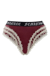 Бархатные трусы танга с кружевом Marlies Dekkers
