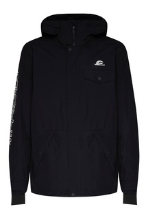 Черная с белым сноубордическая куртка In The Hood Quiksilver