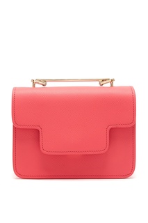 Розовая сумка с фигурным клапаном Hanna 0.2 Leather Like Wood