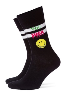 Черные трикотажные носки Smiley Sucker Burlington