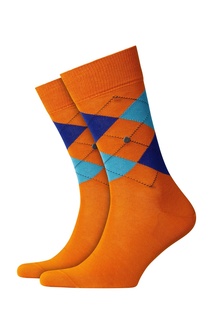 Оранжевые носки Manchester с ромбами Burlington