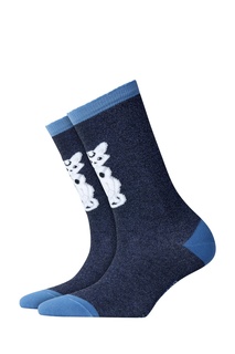Синие носки Luna Cat Burlington