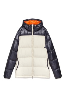 Двухцветный пуховик с капюшоном Moncler