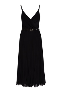 Черное платье с драпировкой и плиссе Laroom x Aizel