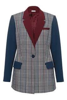 Жакет в клетку с контрастными вставками Ksenia Kams
