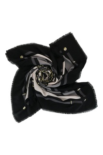 Черный шейный платок с цветными вставками Liu Jo