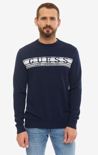 Синий джемпер с круглым вырезом Guess