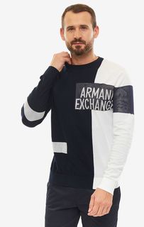 Хлопковый джемпер с круглым вырезом Armani Exchange