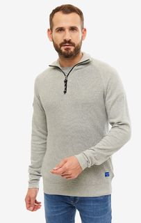 Джемпер из хлопка с воротом на молнии Jack & Jones