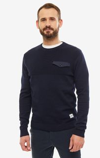 Хлопковый джемпер с декоративным клапаном Jack & Jones
