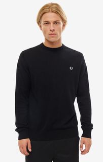 Черный хлопковый джемпер Fred Perry