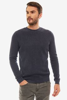 Хлопковый джемпер синего цвета Tom Tailor Denim