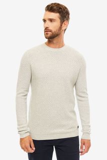 Хлопковый джемпер серого цвета Tom Tailor Denim