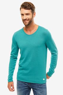 Тонкий джемпер из хлопка с длинными рукавами Tom Tailor Denim
