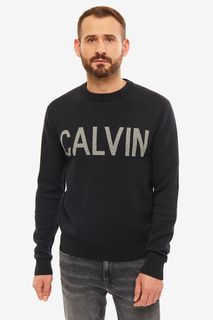 Хлопковый джемпер с логотипом бренда Calvin Klein Jeans