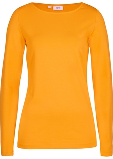 Лонгслив с вырезом-лодочкой Bonprix