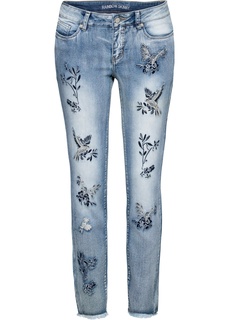 Джинсы Skinny с вышивкой Bonprix