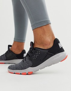 Черно-серебристые кроссовки Nike Training Flex Control-Черный