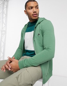 Зеленый худи на молнии ASOS DESIGN