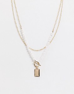 Ярусное ожерелье Freedom at Topshop-Золотой