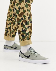 Зеленые кроссовки с принтом Nike SB Zoom Janoski-Зеленый