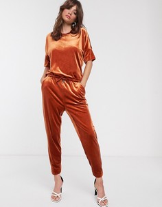 Бархатный комбинезон In Wear-Красный