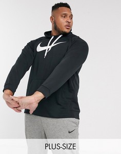 Худи черного цвета с логотипом-галочкой Nike Training Plus-Черный