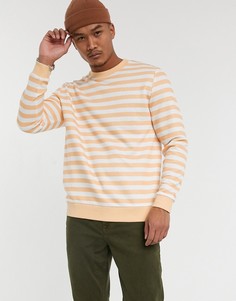 Свитшот в бежевую и белую горизонтальную полоску ASOS DESIGN-Бежевый