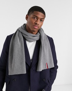 Серый шарф с логотипом Tommy Hilfiger