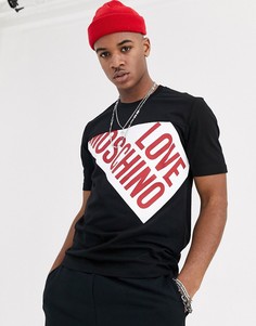 Футболка с логотипом Love Moschino-Черный