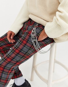 Серебристая цепочка на джинсы со скелетом Reclaimed Vintage inspired эксклюзивно для ASOS-Серебряный