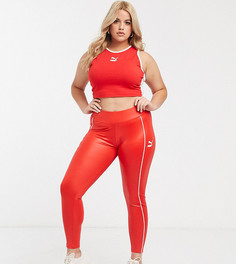 Красные блестящие леггинсы Puma Plus эксклюзивно на ASOS-Красный