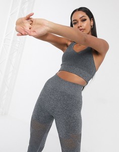 Бесшовный фактурный спортивный бюстгальтер ASOS 4505-Мульти