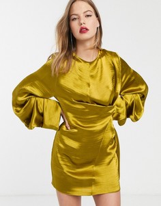 Oversize-платье с отворотами на рукавах ASOS DESIGN-Зеленый